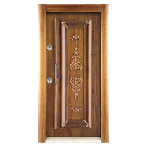Lüks Kasa Kaplama Doğal Ahşap Kabartma Serisi S102 - Eymenta Çelik Kapı
