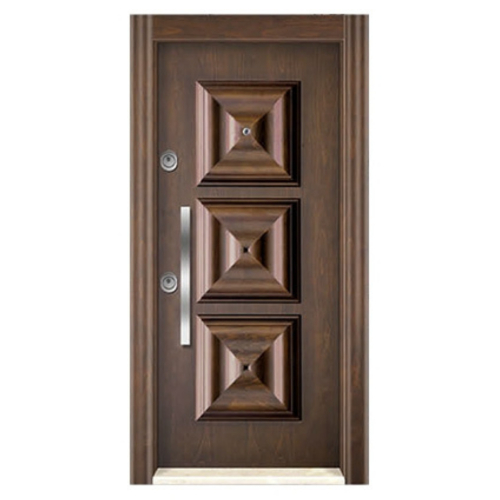 Lüks Kasa Kaplama Doğal Ahşap Kabartma Serisi S105 - Eymenta Çelik Kapı