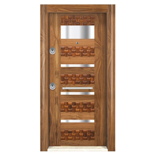 Lüks Kasa Kaplama Doğal Ahşap Kabartma Serisi S108 - Eymenta Çelik Kapı