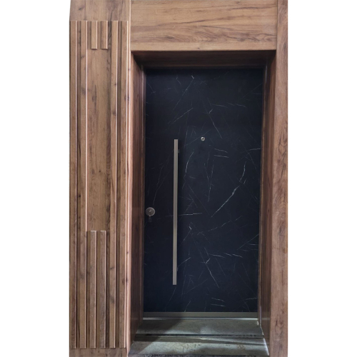 Lüks Kasa Kaplama Doğal Ahşap Kabartma Serisi S118 - Eymenta Çelik Kapı