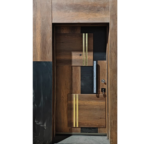 Lüks Kasa Kaplama Doğal Ahşap Kabartma Serisi S120 - Eymenta Çelik Kapı