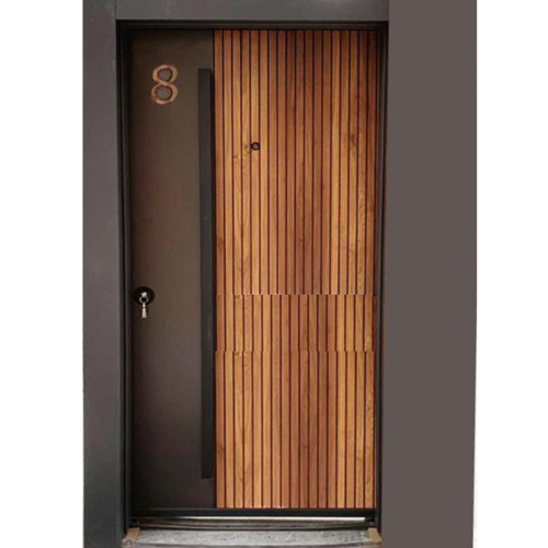 Lüks Kasa Kaplama Doğal Ahşap Kabartma Serisi S122 - Eymenta Çelik Kapı