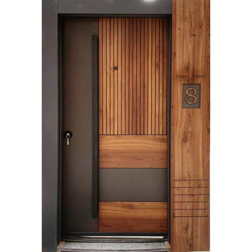 Lüks Kasa Kaplama Doğal Ahşap Kabartma Serisi S123 - Eymenta Çelik Kapı