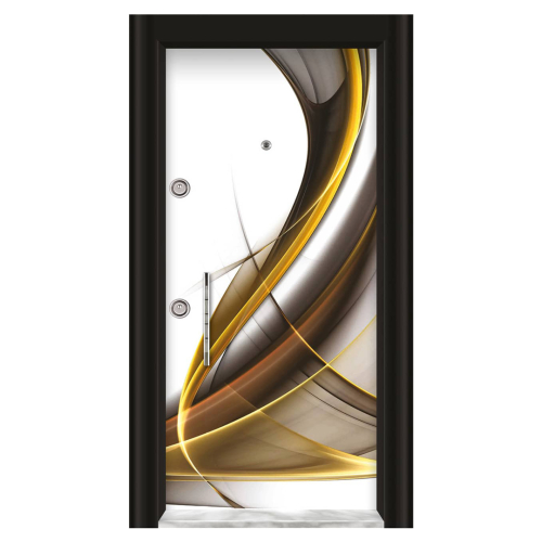 Beyaz Çelik Kapı Beyaz Desenli - Eymenta Çelik KAPI